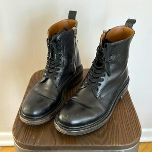 Frye combat boots black size 8